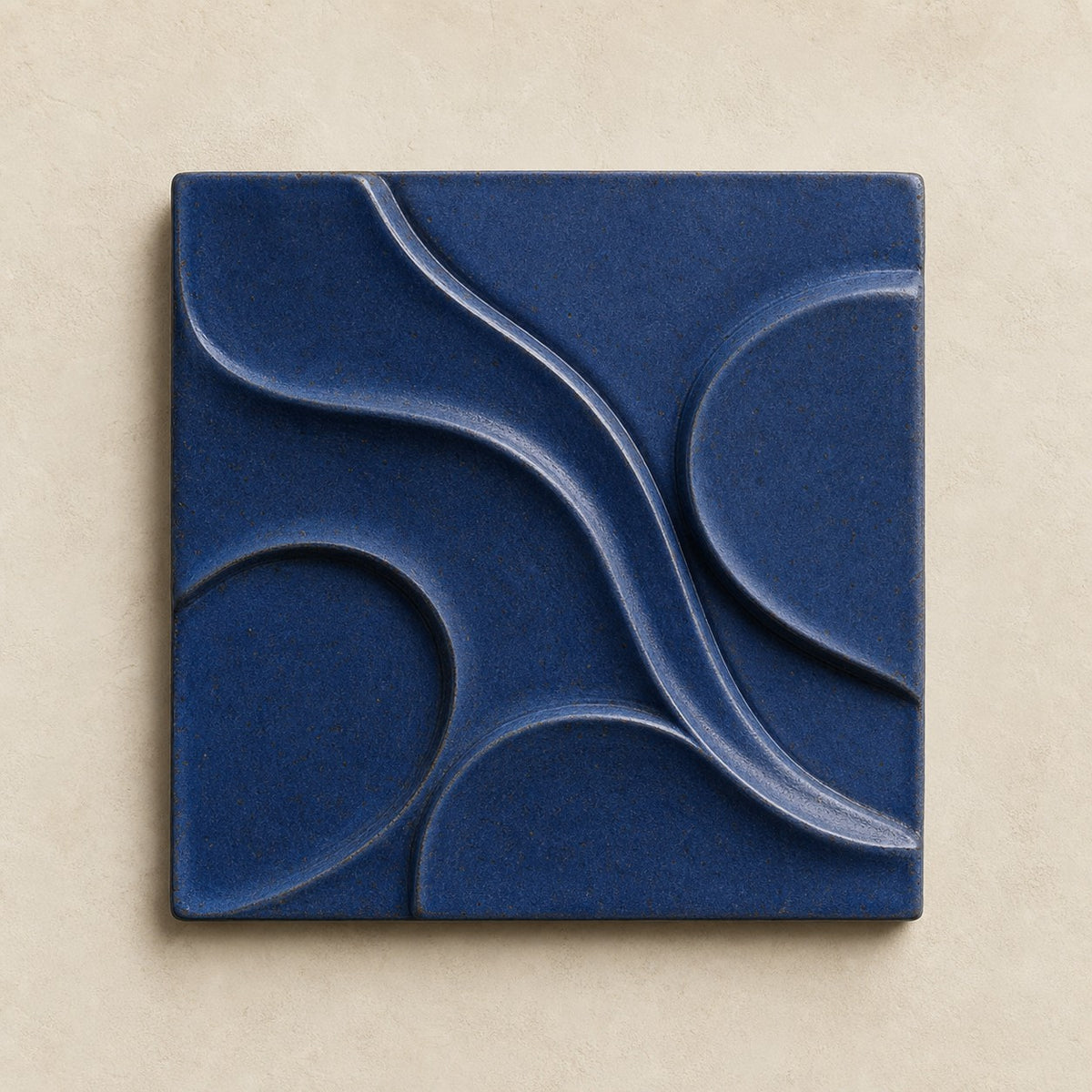 Onde Cobalto — Handcrafted Ceramic Wall Tile