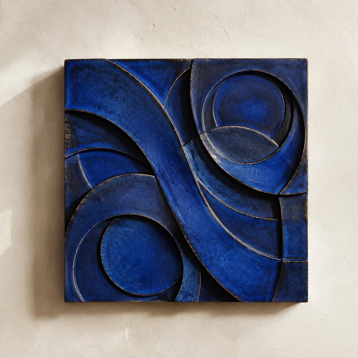 Orbita Cobalto — Handcrafted Ceramic Wall Art